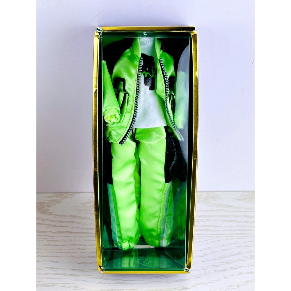 Rainbow High Fashion Doll Clothes Neon Green Tracksuit Outfit Set